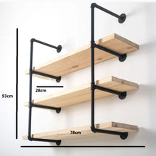 Load image into Gallery viewer, Industrial Pipe Shelf - 3 Tier