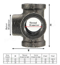 Load image into Gallery viewer, Black side outlet cross 5-way