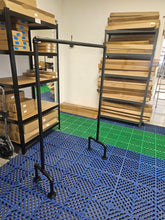 Load image into Gallery viewer, Industrial Clothing Rail – 1” Malleable Iron (Black)