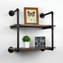 Load image into Gallery viewer, Industrial Pipe Shelf - 2 Tier