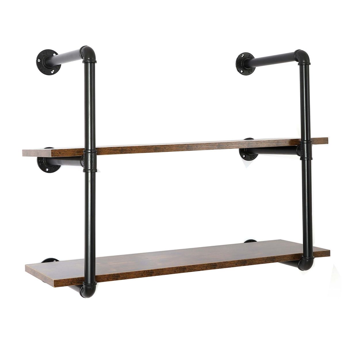 Industrial Pipe Shelf 2 Tier Pipe Decor 6110