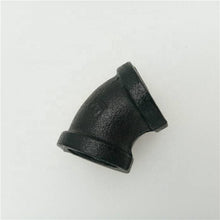 Load image into Gallery viewer, Black cast iron 45° elbow