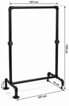 Load image into Gallery viewer, Industrial Clothing Rail –  on castors
