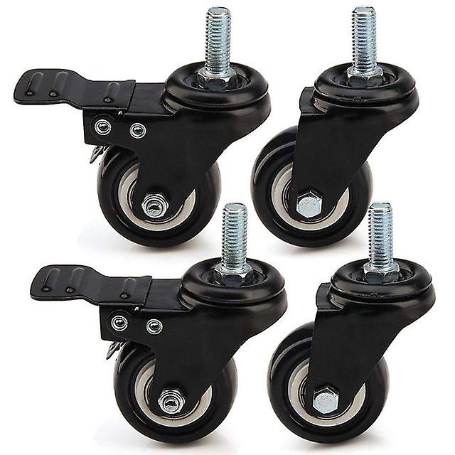 4Pcs Heavy Duty Caster Wheels with Brake