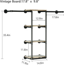 Load image into Gallery viewer, 4 Tier Shelf with Side Space
