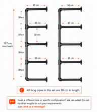 Load image into Gallery viewer, E-shape Open Shelf Frame - 4 tier
