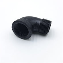 Load image into Gallery viewer, Black cast iron 90° street elbow (male/female)
