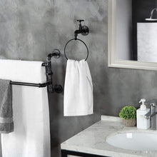 Load image into Gallery viewer, Towel Ring with Red Tap
