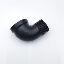 Load image into Gallery viewer, Black cast iron 90° street elbow (male/female)
