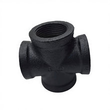 Load image into Gallery viewer, Black Cast Iron Cross Tee 4 Way
