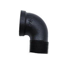 Load image into Gallery viewer, Black cast iron 90° street elbow (male/female)
