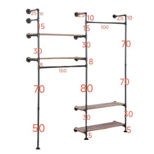 Load image into Gallery viewer, Heavy Duty Garment Rack with 4 Tier Shelves
