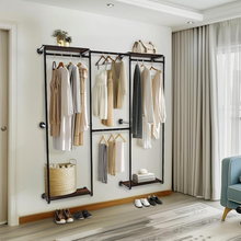 Load image into Gallery viewer, Industrial Wall-Mounted Open Wardrobe System
