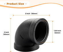 Load image into Gallery viewer, 90° bend elbow Black cast iron
