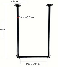 Load image into Gallery viewer, Industrial Ceiling Mounted Floating Shelf
