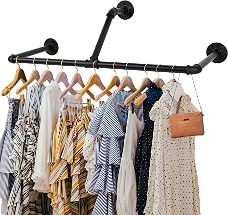 Wall Mounted Garment Rack – Pipe Decor