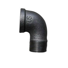 Load image into Gallery viewer, Black cast iron 90° street elbow (male/female)
